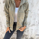 Amalie | Casual jakke med hætte og lynlås