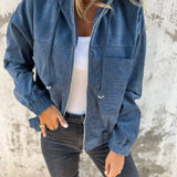 Amalie | Casual jakke med hætte og lynlås