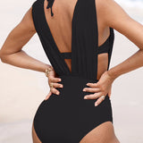 Maya – Corrigerende Badpak met V-hals