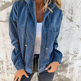 Amalie | Casual jakke med hætte og lynlås