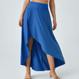 Maxi nederdel med slit, stilfuld elegance og komfort