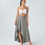 Maxi nederdel med slit, stilfuld elegance og komfort