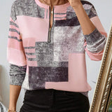 Karen | Trøje med grafisk print og lynlås