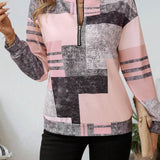 Karen | Trøje med grafisk print og lynlås