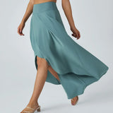 Maxi nederdel med slit, stilfuld elegance og komfort