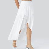 Maxi nederdel med slit, stilfuld elegance og komfort