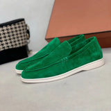 Klassiske slip-ons med kontrastsål