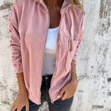 Amalie | Casual jakke med hætte og lynlås