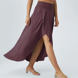 Maxi nederdel med slit, stilfuld elegance og komfort