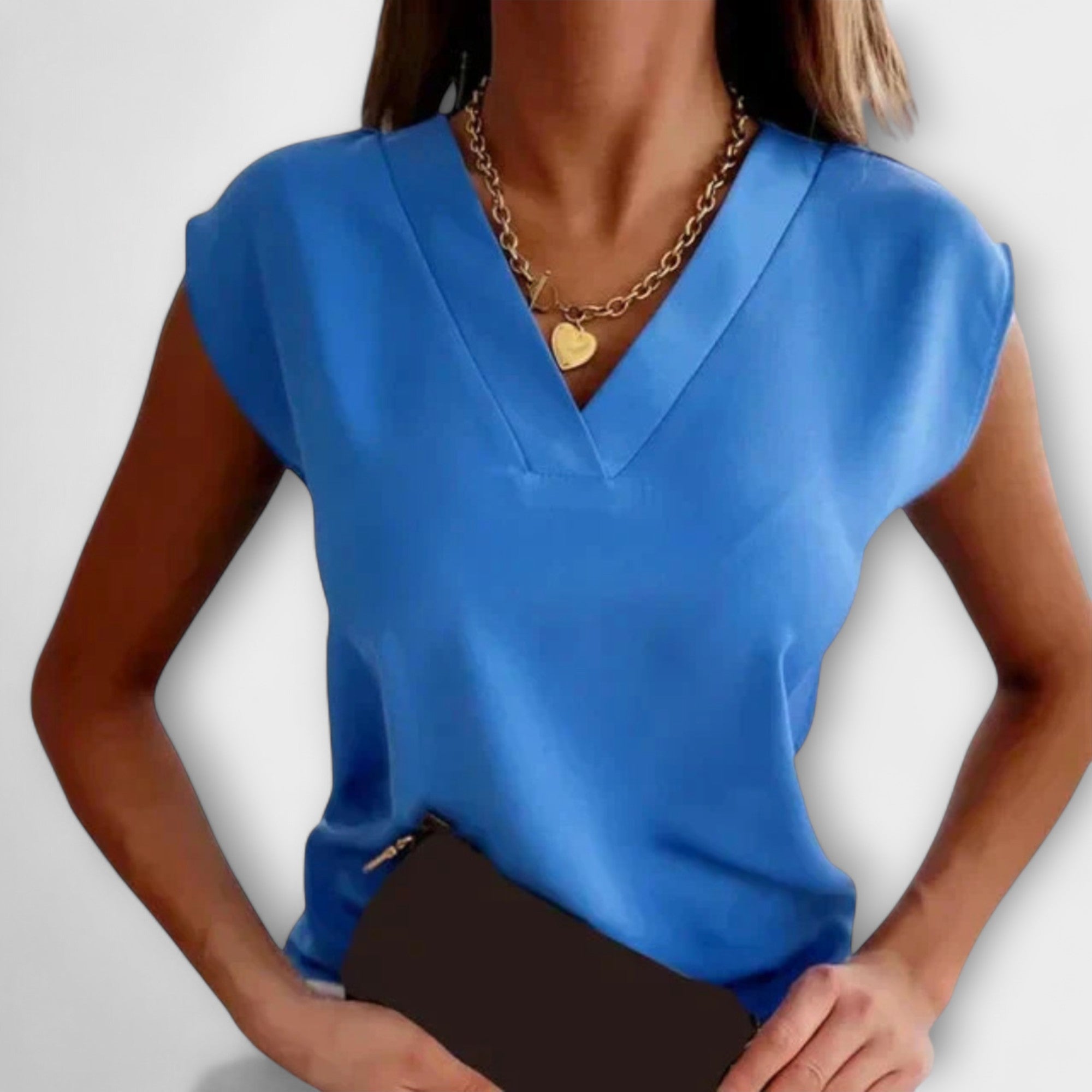Vikky - V-hals Sommerbluse