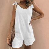 Jan - Løs sommer-jumpsuit med bindebånd