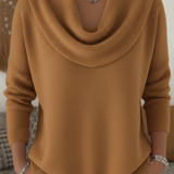 Karol | Elegant Striktrøje med Hættekrave