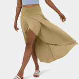 Maxi nederdel med slit, stilfuld elegance og komfort