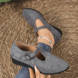 Tonya | Sko med kilehæl og spænde