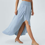 Maxi nederdel med slit, stilfuld elegance og komfort