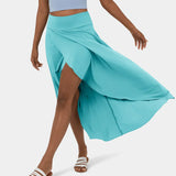 Maxi nederdel med slit, stilfuld elegance og komfort