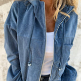 Amalie | Casual jakke med hætte og lynlås