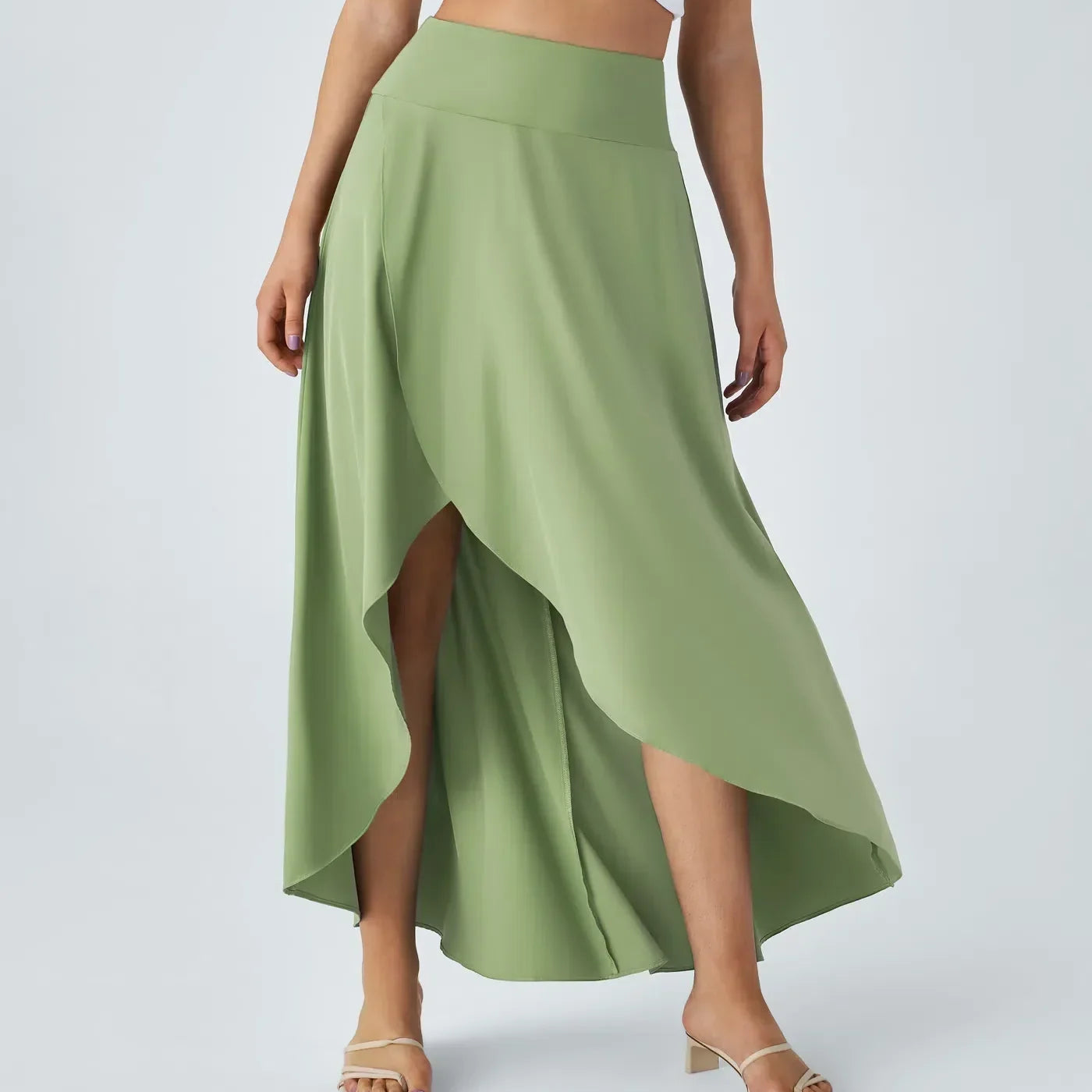 Maxi nederdel med slit, stilfuld elegance og komfort