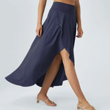Maxi nederdel med slit, stilfuld elegance og komfort
