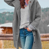 Bettina – Langærmet frakke med knapper