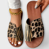 Smarte tofarvede mules med leopardprint