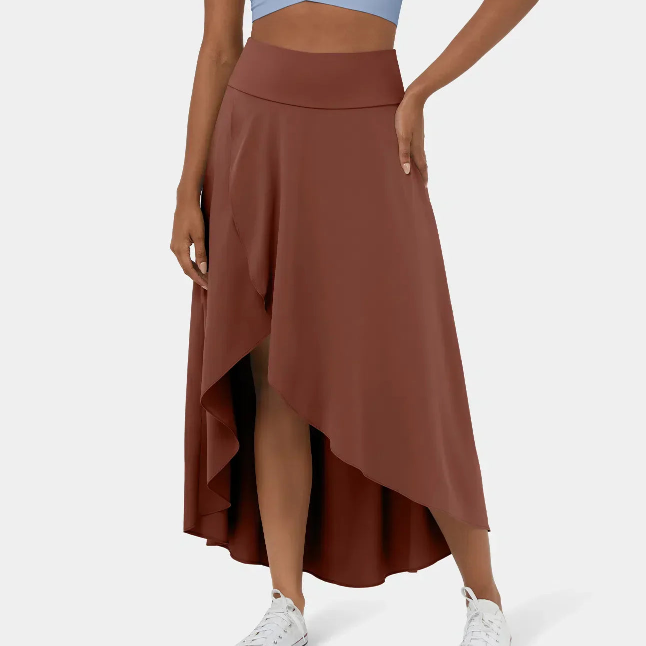 Maxi nederdel med slit, stilfuld elegance og komfort