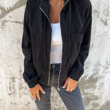 Amalie | Casual jakke med hætte og lynlås