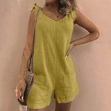 Jan - Løs sommer-jumpsuit med bindebånd