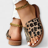 Smarte tofarvede mules med leopardprint