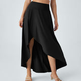 Maxi nederdel med slit, stilfuld elegance og komfort