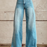 Klassiske Lysvaskede Vide Bukser