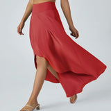 Maxi nederdel med slit, stilfuld elegance og komfort