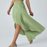 Maxi nederdel med slit, stilfuld elegance og komfort