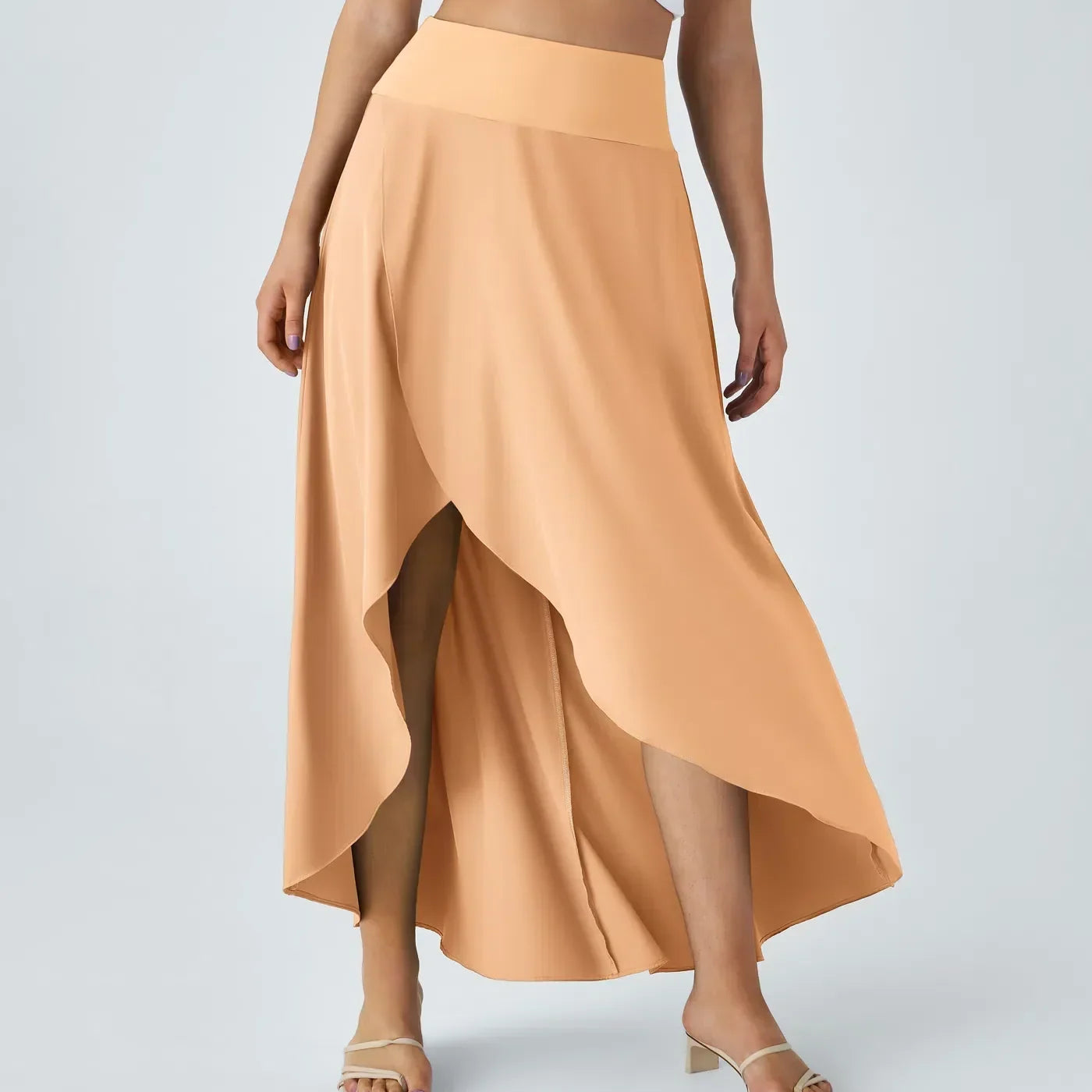 Maxi nederdel med slit, stilfuld elegance og komfort