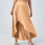 Maxi nederdel med slit, stilfuld elegance og komfort