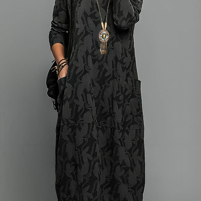 Cassie | Afslappet vinterkjole med rund hals