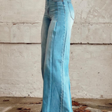 Klassiske Lysvaskede Vide Bukser