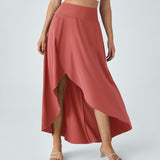Maxi nederdel med slit, stilfuld elegance og komfort