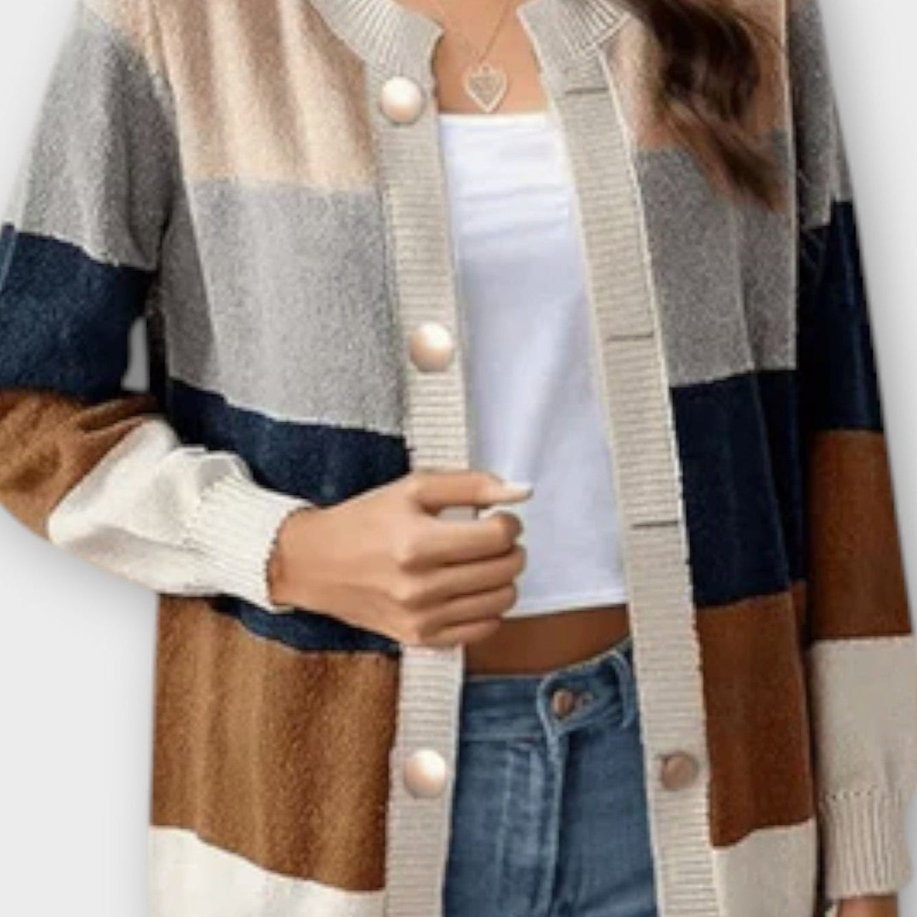 Selma | Stribet Cardigan