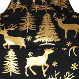 Herre Guld Jul Rensdyr Festlig Print Langærmet Skjorte