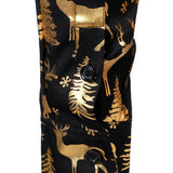 Herre Guld Jul Rensdyr Festlig Print Langærmet Skjorte