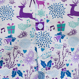 Herre Jule Rensdyr Festlig Print Xmas Ferie Hvid Langærmet Skjorte