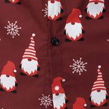Herre Jule Rød Søde Nisse Bomuld Langærmet Skjorte
