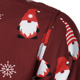Herre Jule Rød Søde Nisse Bomuld Langærmet Skjorte
