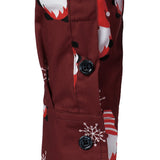 Herre Jule Rød Søde Nisse Bomuld Langærmet Skjorte