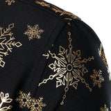 Herres Guld Jul Snefnug Print Langærmet Skjorte