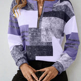 Karen | Trøje med grafisk print og lynlås