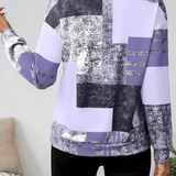 Karen | Trøje med grafisk print og lynlås