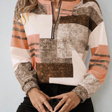 Karen | Trøje med grafisk print og lynlås