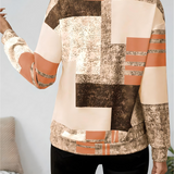 Karen | Trøje med grafisk print og lynlås